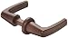 Produktbild Gedotec Türdrücker-Garnitur Rosette-Griffpaar für Push-Lock Aufschraub-Fallenschloss | Kunststoff braun | Drückerstift-Profil 7 mm | 1 Stück - Drückerpaar für Boot - Caravan & Wohnmobil-Türen