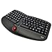 Adesso WKB-3150UB - Wireless Ergonomic Keyboard with Built-in Removable Trackball and Scroll Wheel, Split Key, Long Battery Life, Small and Portable -Compatible for Laptop/Desktop/PC/Windows XP/7/8/10