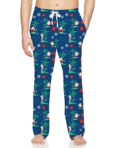 TUONROAD Pantalones de Pijama Navidad Hombre Pantalón Pijama de Navidad Largos Pantalones de Casa para Hombre Pijama Suelto de Hombre M Cover