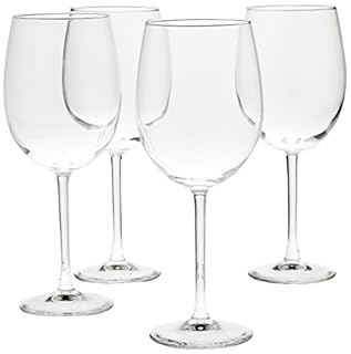 Amazon Basics All-Purpose Wine Glasses, 19-Ounce, Set of 4 (B073761KD4)