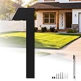 YUEYIN 16 Inch Large House Numbers for Outside, Big Black Matte Metal Door Number 1, Oversized Address Numbers, Modern, Digital Signage for Houses, Apartments, Hotels, Factories (One)