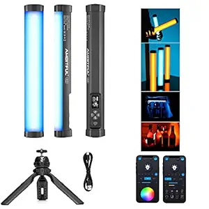 AMBITFUL A2 Full-Color RGB Tube Light, CRI 95 TLCI 97 Accurate Color,2500k-8500K Adjustable,RGB CCT HSI Mode, 29 Fx Light Effect,APP Control Support, Magnet Design (A2+Desktop Tripod)