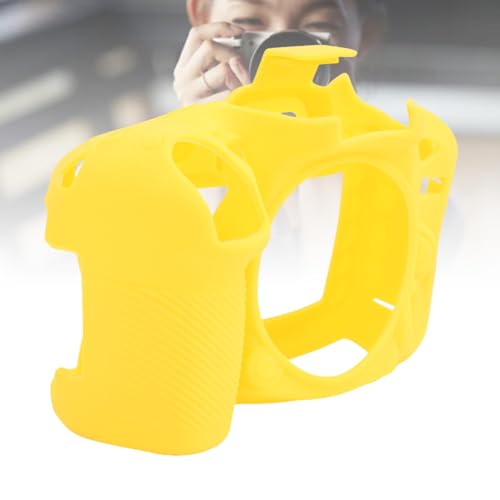 Custodia per Fotocamera a Manicotto Morbido Copertura Protettiva con Texture Non Slip per 7100 D7200. Modellato per il Pieno Accesso e Design Compatto silicone giallo