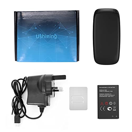 CHAKEYAKE Seniorenhandy ohne Vertrag, Klapphandy Mobiltelefon mit Großen Tasten, 2G GSM Handy für Senioren mit 1.7 Zoll Farbdisplay, Dual SIM, SOS Notruftaste, Taschenlampe (Schwarz Rot)