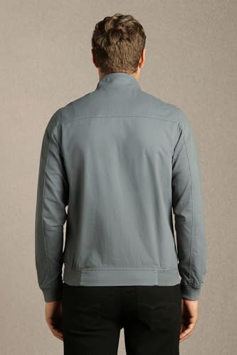 Image of Men Casual Grey Solid Jacket