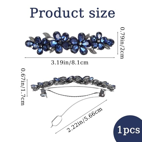 Pinza para cabello con cristales azul Shimmeroo miniatura 2