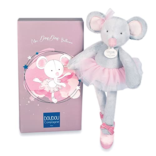 Doudou et Compagnie - Doudou Souris - Souris Tutu - Grise - 30 cm - MON DOUDOU BALLERINE - DC3975