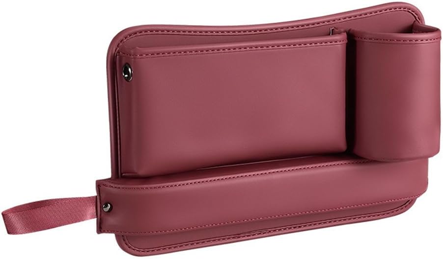 Car Seat Gap Storage Box for Mini Hatch R50 R56 F55 F56 JCW/One/One D/Cooper/S 2015-2024, Car Seat Gap Storage Box Multifunctional Universal Gap Storage Box Seat Gap Plug,Red-co-Pilot
