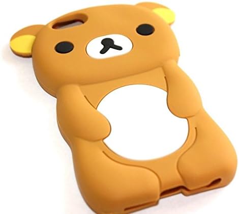iPhone 5/5S/SE/6/6S/7/7+ PLUS Case, 3D Brown Teddy Bear Soft Silicone Rubber Cover Protective Skin (iPhone 5C)