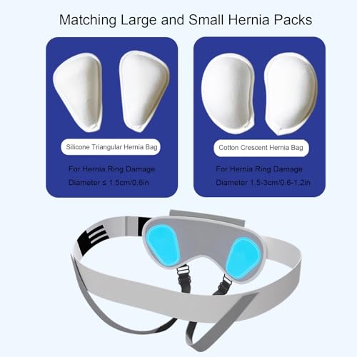 Faja hernia para hombre, cinturón ajustable con 4 almohadillas miniatura 6