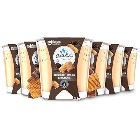Glade Jar Candle with Essential Oils, Honey & Chocolate Cover