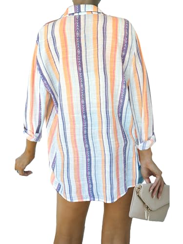 Image of Breezy Lane Beach Cover Up for Women Button Down Shirt Swimsuit Coverup Bathing Suit Cover Ups for Swimwear Vacation