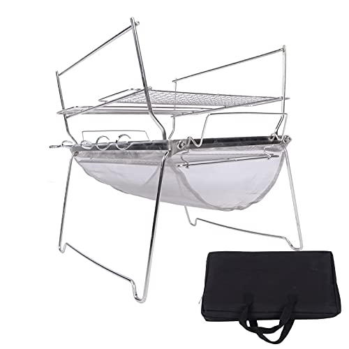 Grill de camping portable pliable durable en acier inoxydable - 8