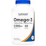 Nutricost Omega 3 Fish Oil - 2500MG, 120 Softgels (40 Serv) - Fish Oil, Wild Caught! 1200mg EPA 850mg DHA - Non-GMO, Gluten Free