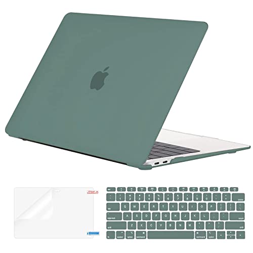Image of EooCoo for MacBook Air 13.3 inch Case with Keyboard and Screen Protector | Ultra Thin and Transparent, Hard Case Compatible with MacBook Air 13.3 inch M1 Chip 2021-2018 with Retina Display