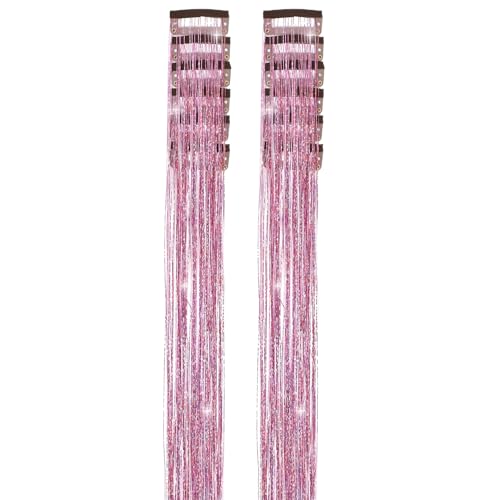 Extensiones de pelo con purpurina, para adolescentes, damas y amigas, para disfraz de Navidad, trenzas, fiestas, festivales