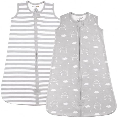 Organic Cotton Baby Wearable Blanket 1.0 TOG Sleep Sack 12-18 Months 2-Pack