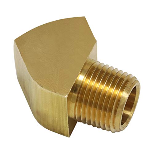 Qinlu-Brass Connector Hose Fitting 2pcs 45 Degree Brass Street Elbow with NPT Thread,1/8