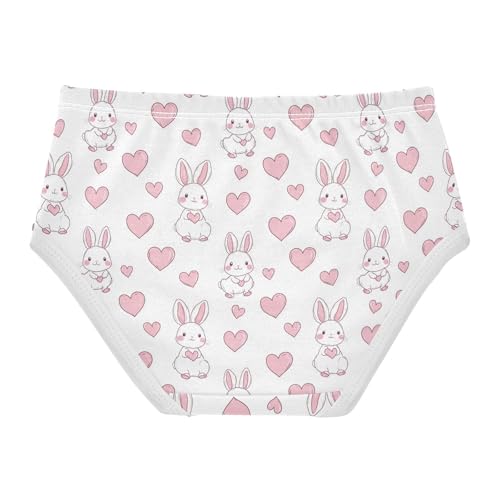 Little Girl Underwear Toddler Panties Kids Undies Rabbit Heart Soft Cotton Briefs 2T-8Y2