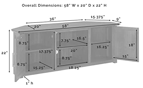 Camden Corner TV Stand, TVs up to 65"