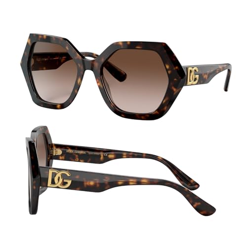 Dolce and Gabbana DG4405 Butterfly Shape DG Crossed Logo Sunglasses With Eyewear Kit Bundle - High Bridge Fit - Womens Designer Sun Glasses