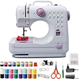 Mini Nähmaschine für Anfänger & Kinder – Tragbare elektrische Nähmaschinen mit 12 integrierten Stichen, Fußpedal, LED-Beleuchtung und 2 Geschwindigkeitsstufen | kindernähmaschine ab 8 jahre