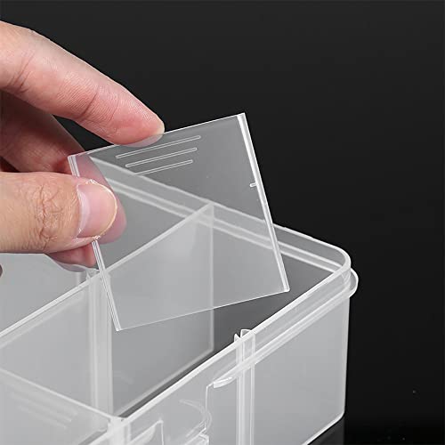 24 Grids Clear Storage Box with Compartment, Plastic Jewellery Organiser Box for Washi Tapes Craft, Beads, Jewelry, Small Parts - Image 3