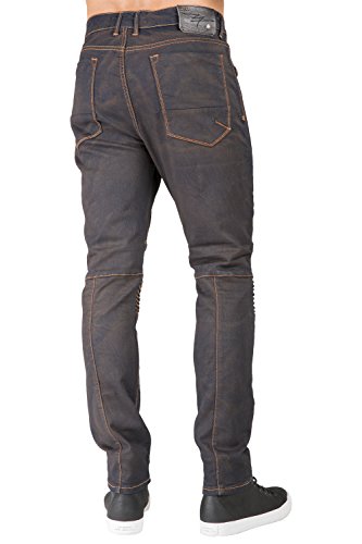Level 7 Men's Premium Jeans Overdyed Black Slim Taper Leg Mended Broken Holes2