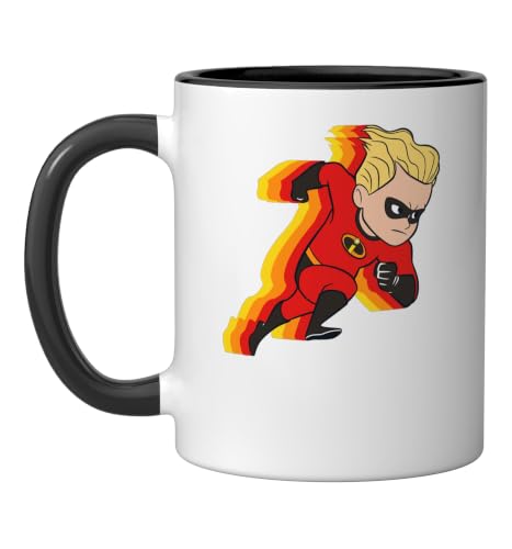 Disney Pixar Incredibles Dash Parr Running Ceramic Mug, Black/White, 11oz