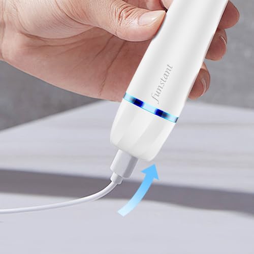 DE03脱毛007 Funstant Bikini-Trimmer 2-in-1 Wiederaufladbar für Frauen, Präzisionskopf & Folienrasierer, Sanfte & Sichere Rasur für Intimbereich & Schambereich, Type-C Aufladung