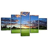 Green Freshness Picture Wall Art Paintings on Canvas Blue Sky Home Decor Modern Posters and Prints...