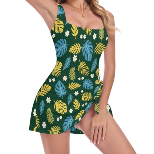Maillot de bain motif tropical vert olive pour vous sentir belle et sereine
