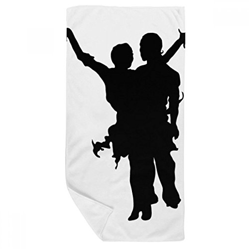 Serviette de bain douce pour visage et mains motif danse multicolore