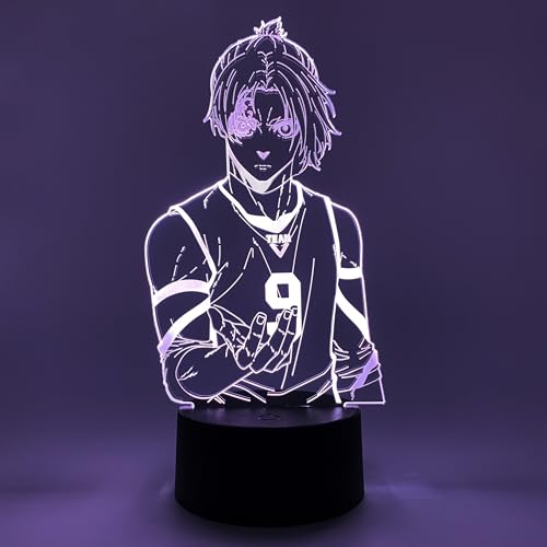 Veilleuse Blue Lock REO Mikage Lampe LED 16 Couleurs RVB Éclairage Ambiance Manga - 3