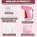 Stitch Gun for Clothes - Includes 6 Fine Needles, 1000 White & 1000 Black Fasteners, Handheld Stitch Gun - Quick Clothing Fixer, Tag Gun for Clothes (Pink Red)