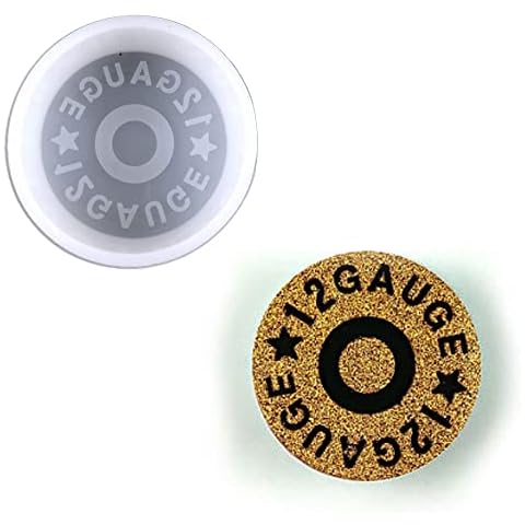 Duawenki 12 Gauge Badge Shape Car Freshie Silicone Mold for Making Soap Aroma Beads Car Freshie, Pendant, Candle, Resin Cover