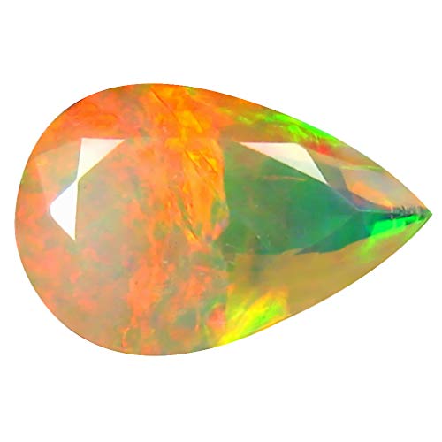 Opale éthiopienne non chauffée 2.38 ct | Pierre précieuse en vrac poire 13x9