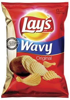 Lay's Wavy Original Potato Chips 10.5 oz (Pack of 6)
