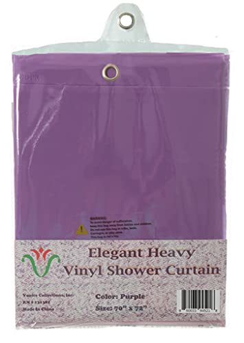Venice Collections Elegant Heavy Duty Vinyl Shower Curtain Liner With 12 Metal Grommets Purple #TOP3