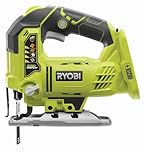 RYOBI - Scie Sauteuse Sans Fil 18V ONE+ R18JS-0 – Mouvements Pendulaires, Changement Lame Sans Outil, Variateur Vitesse – Bois, Métal, PVC – Batterie Non Incluse