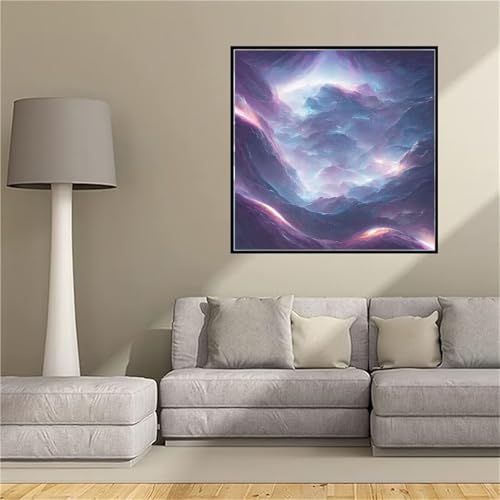 Diamond Painting Grand Format 100x100 cm : Kit Broderie Paysage Abstrait DIY