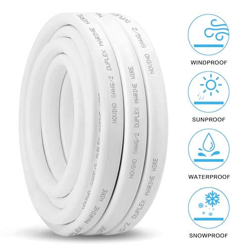 6 Gauge Marine Wire,6 AWG 30ft Duplex Marine Grade Wire Tinned Copper Heavy Duty Sheathed Cable for Boat/Automotive/RV/Camper/Trailer