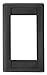 Hubbell IMF1BK iSTATION Plate, Module Frame, 1 Gang, 3 Unit, Black