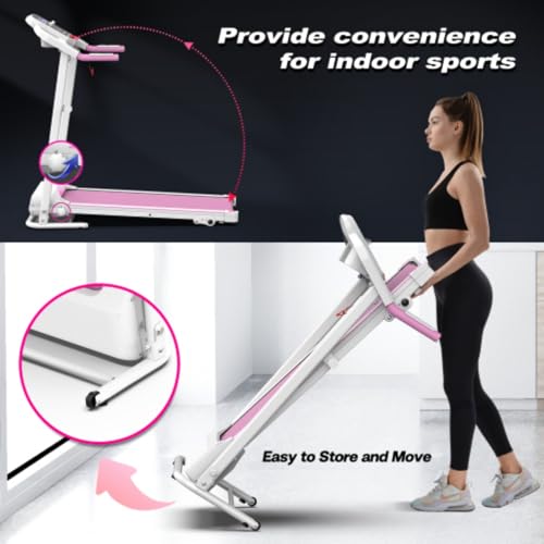 Image of Foldable Treadmill, Running Walker, 2.5HP Electric Folding Treadmill, 3 Modes, Multiple LED Displays, with Handrails, Suitable for Home Gym, Maximum Weight Capacity 265 Lbs