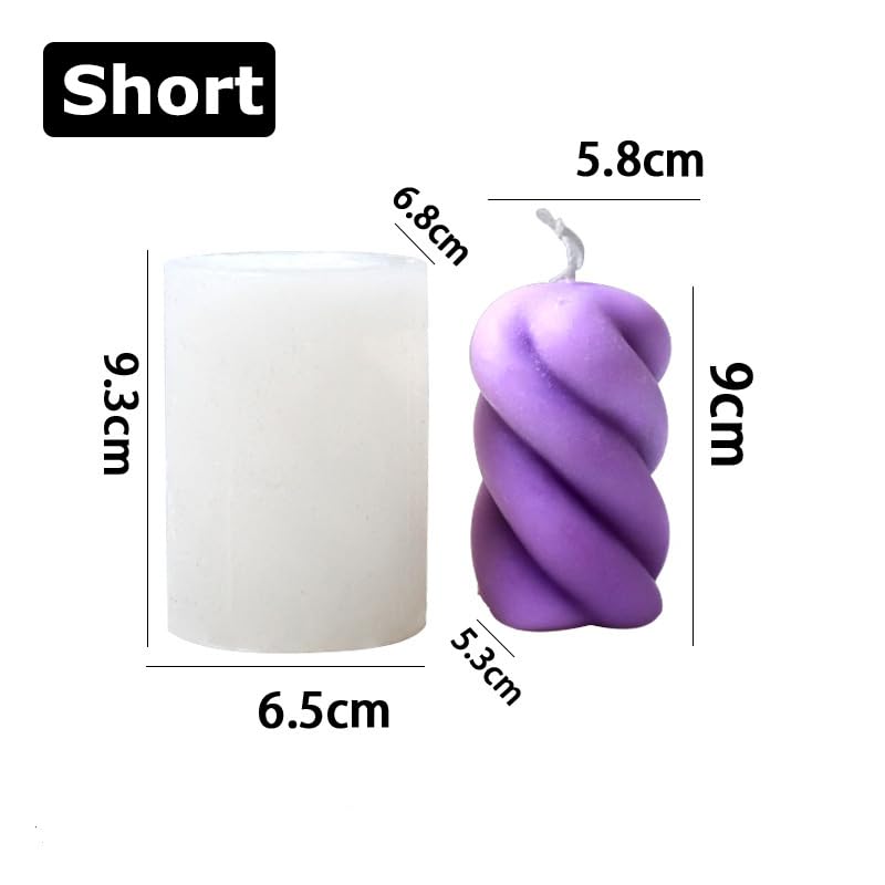 Silikonowa forma do świec, Silicone Candle Making Mold for Geometry Supplies Art Craft Home Decor(2pcs set)
