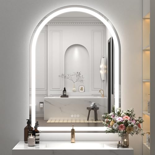 Image of 30x40 Inch Arch LED Bathroom Vanity Mirror