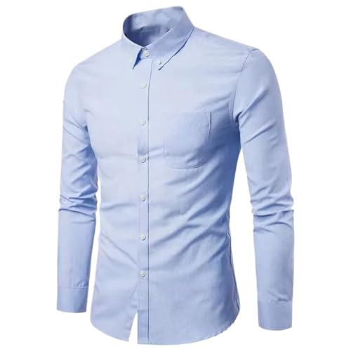 Chemises de fête en coton Oxford col revers : l'élégance masculine à manches longues