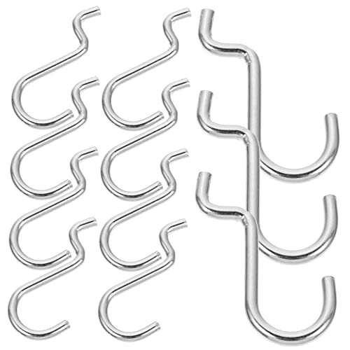 HOMOCONO 20pcs Peg Board Hook Utility Hooks Garage Pegboard Hook Mini Carabiner Heavy Duty Hangers J Hooks for Pegboard Peg Hooks Heavy Duty Pegboard Hanger Tool Hangers Rack Iron Silver