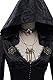Taeyue Halloween Karneval Mittelalter Kapuzenkleid Cosplay Kostüm Outfits Halloween Anzüge Damen Schwarz XL