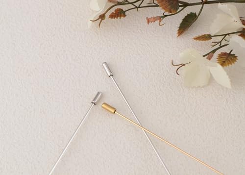 Image of Alilang 3Pcs Vintage Style Hat Lapel Brooch Pins with Flexible Bendable Design for Secure Fit on Hats, Scarves, and Suits